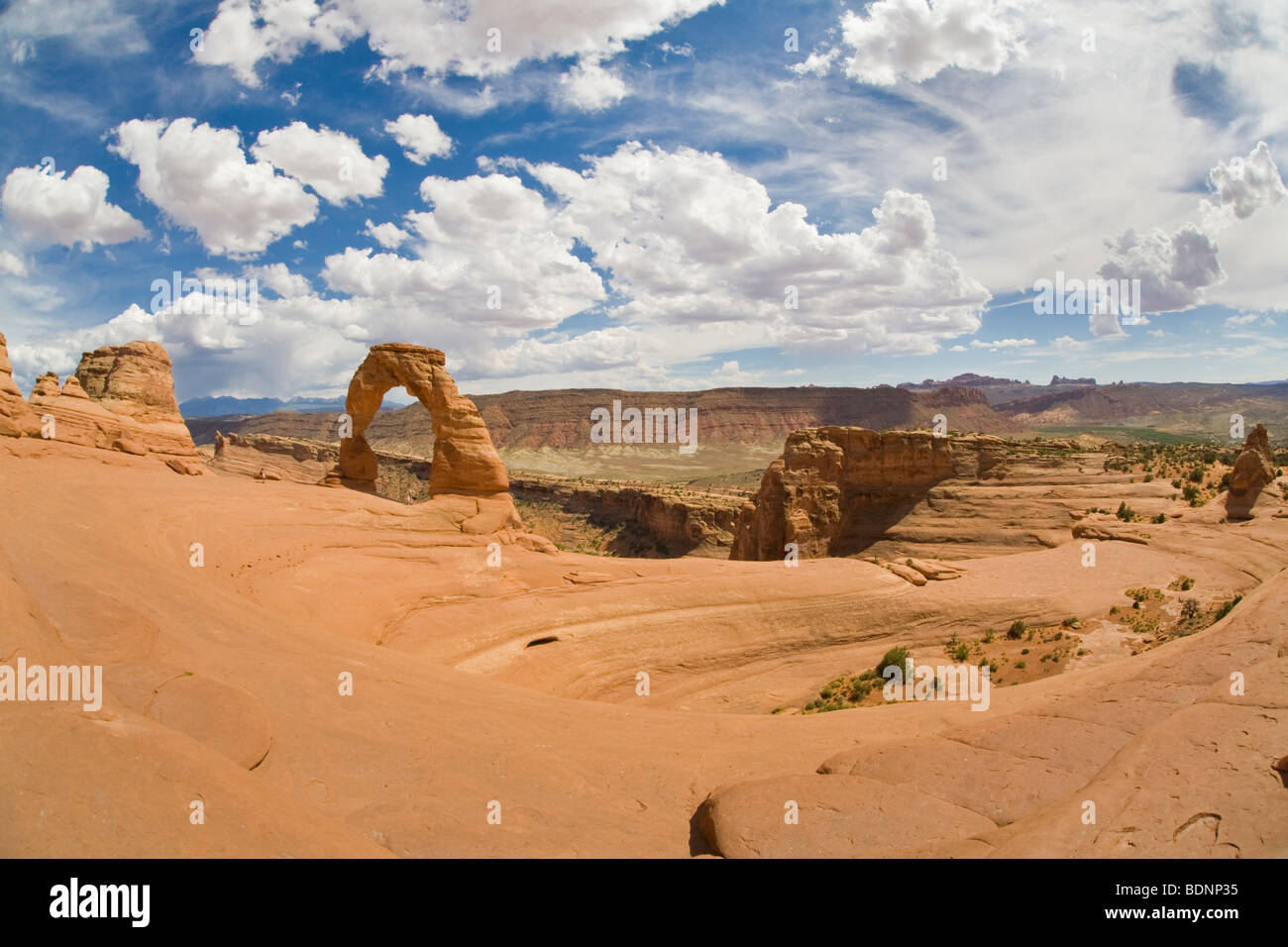 Delicate Arch, Arches National Park, Moab, Utah, Stati Uniti Foto Stock
