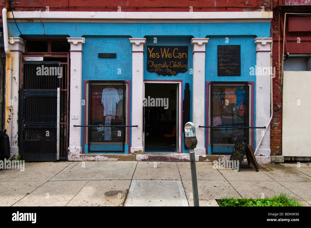 Sì possiamo, di seconda mano vestiti, shop in oltre la zona del Reno, Cincinnati, OH, STATI UNITI D'AMERICA Foto Stock