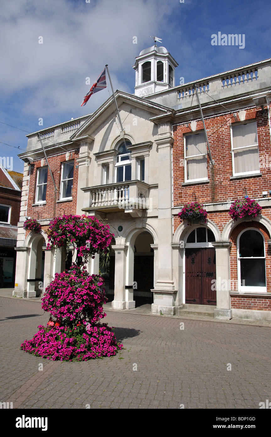 Sala Mercato, High Street, Christchurch, Dorset, England, Regno Unito Foto Stock