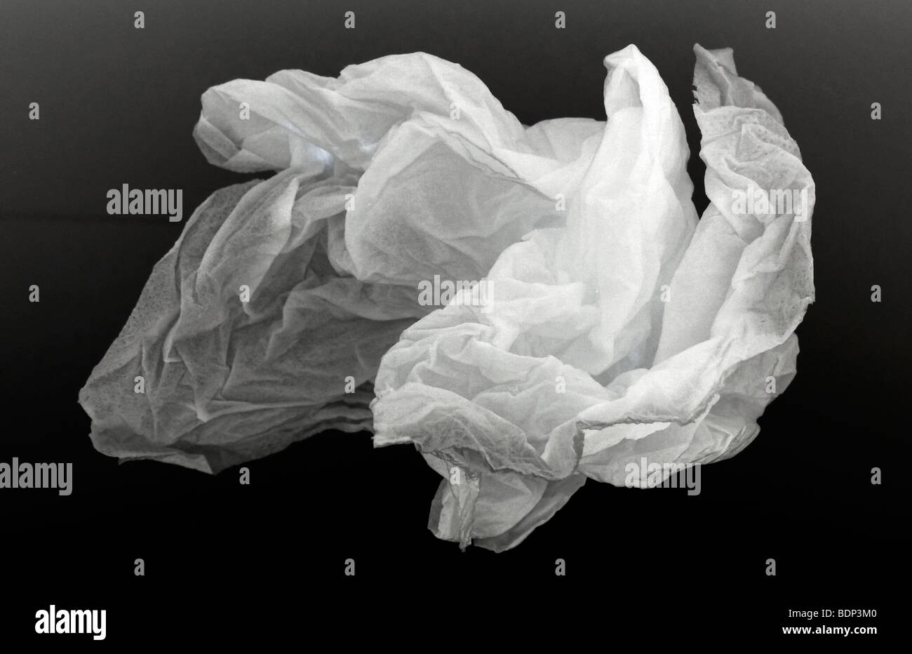 Piega di materiale bianco Foto Stock