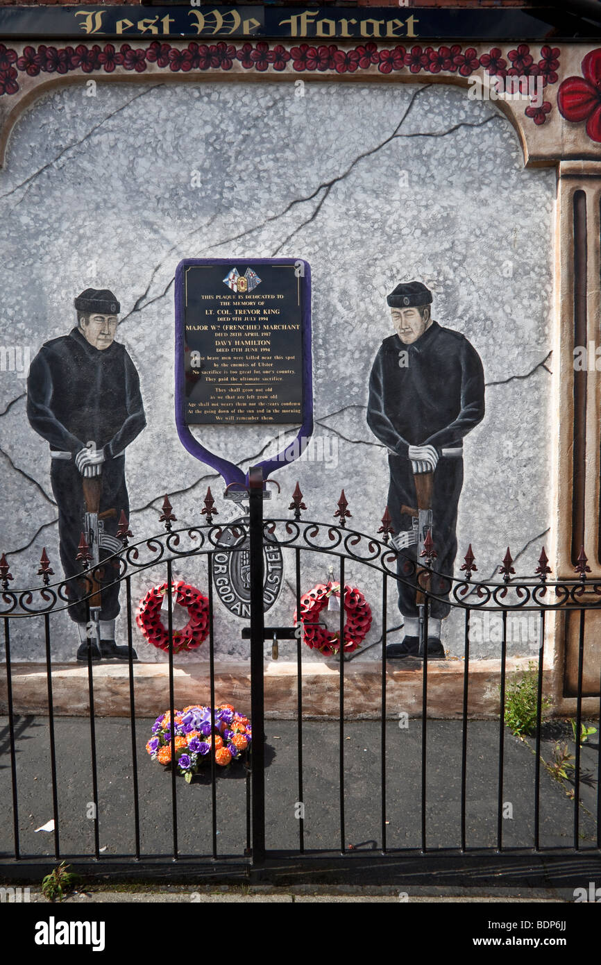 Murales sulla Shankill Road, Belfast, Irlanda del Nord Foto Stock