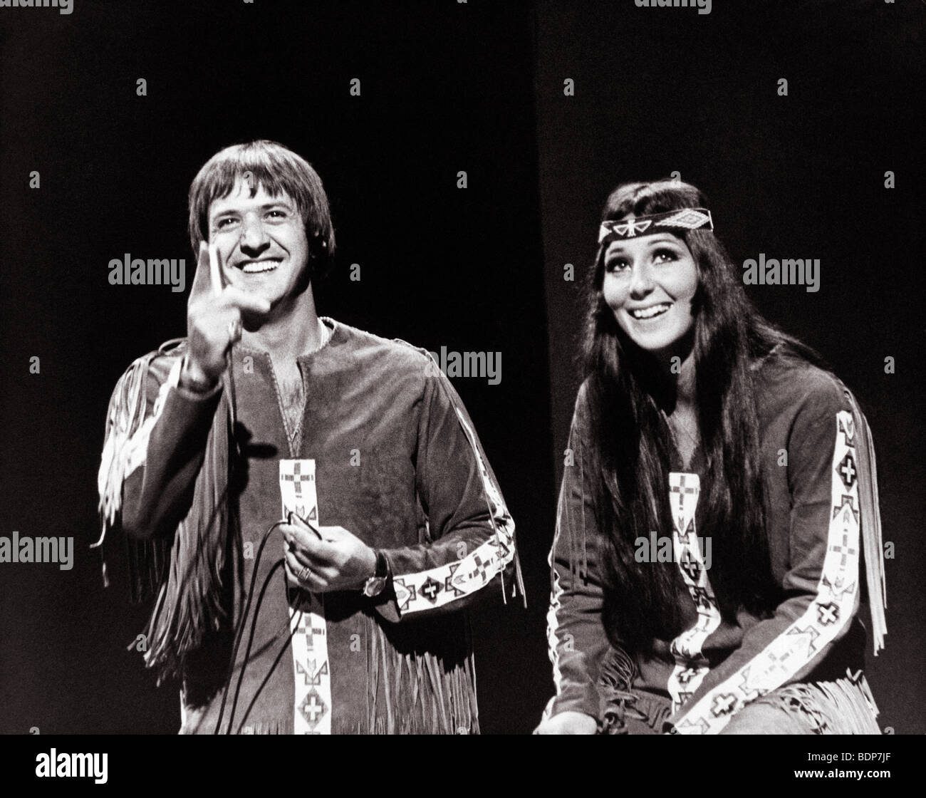 SONNY E CHER - noi cantanti pop in agosto 1965 Foto Stock