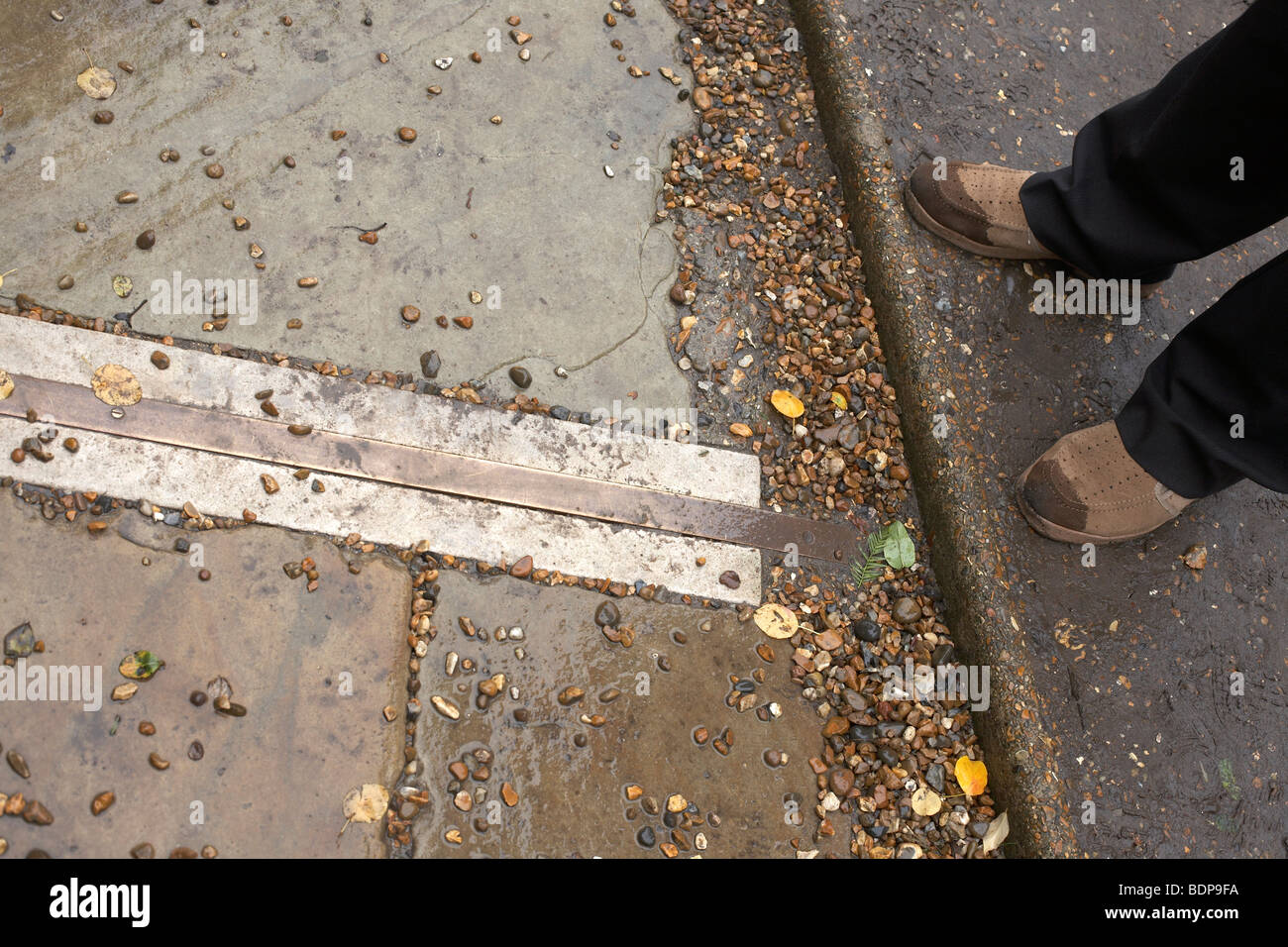 Linea merdian Greenwich UK Foto Stock