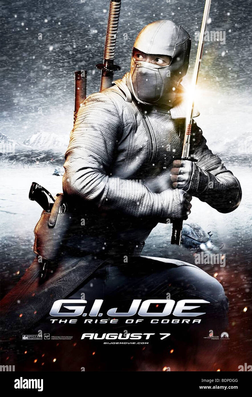 G.I. Joe: L'ascesa di Cobra anno : 2009 Direttore : Stephen Sommers Byung-hun Lee personaggio poster basato su un fumetto, fumetto Foto Stock