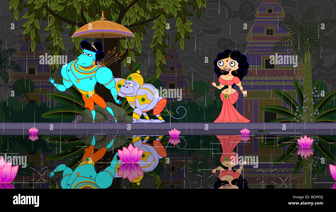 SITA canta il blues anno : 2008 regista : Nina Paley animazione basata sul racconto indiano di Ramayana Foto Stock