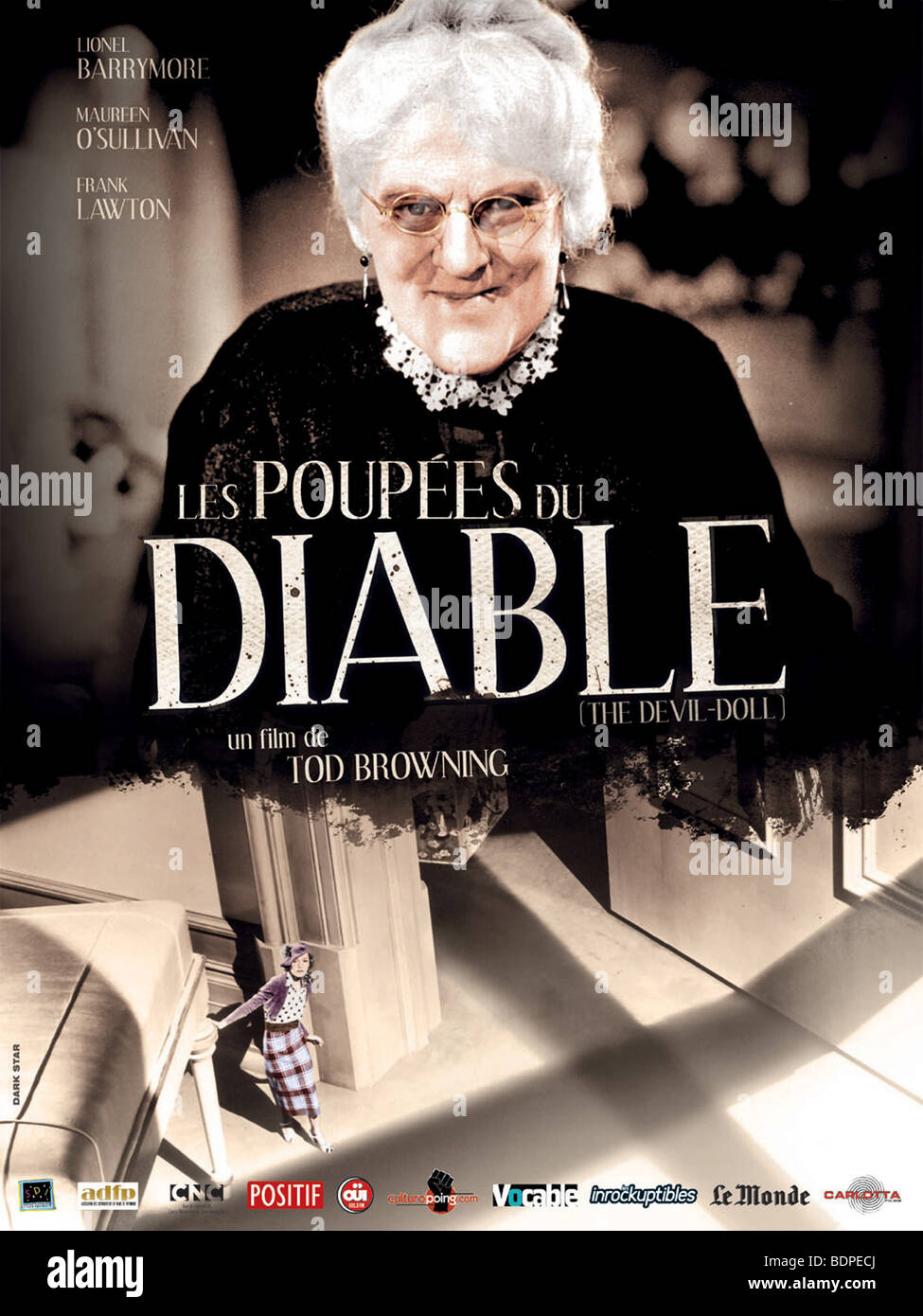 Il Devil-Doll Anno : 1936 Direttore : Tod Browning Lionel Barrymore poster (Fr) Foto Stock