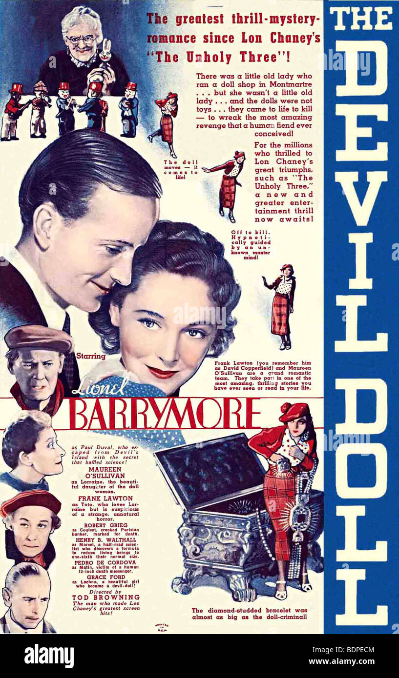Il Devil-Doll Anno : 1936 Direttore : Tod Browning poster (USA) Foto Stock