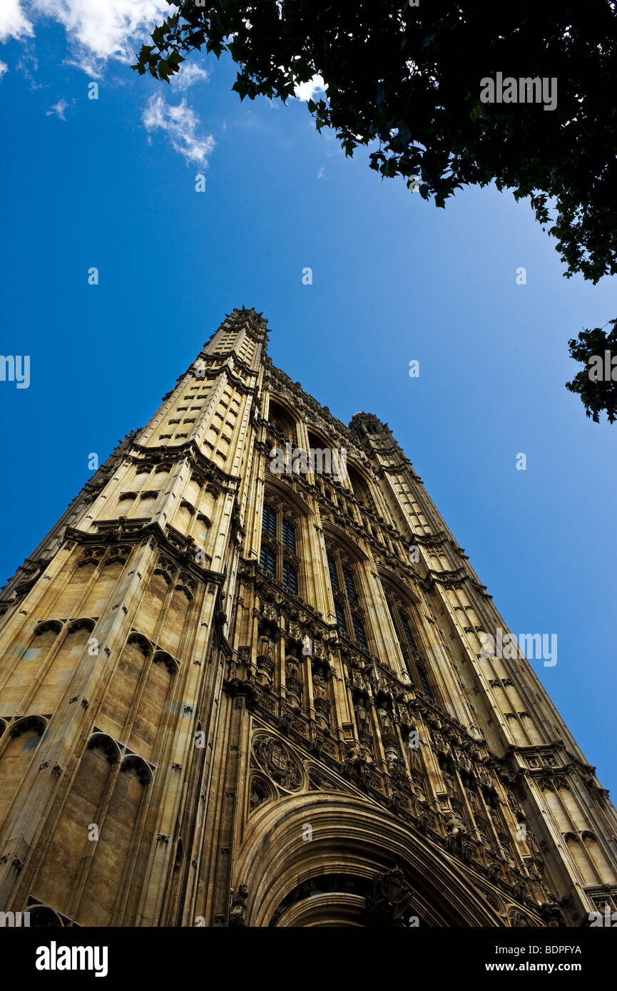 Victoria Tower presso la Camera dei Lords a Londra. Foto Stock