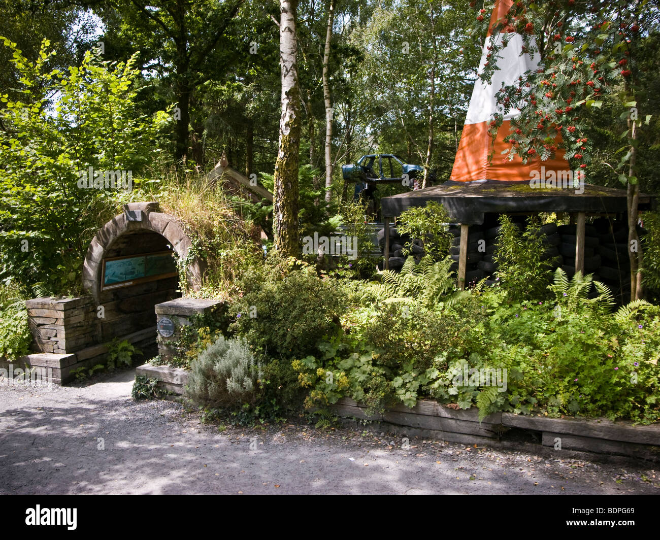 Display di trasporto Centre for Alternative Technology (CAT) vicino a Machynlleth nel Galles Foto Stock