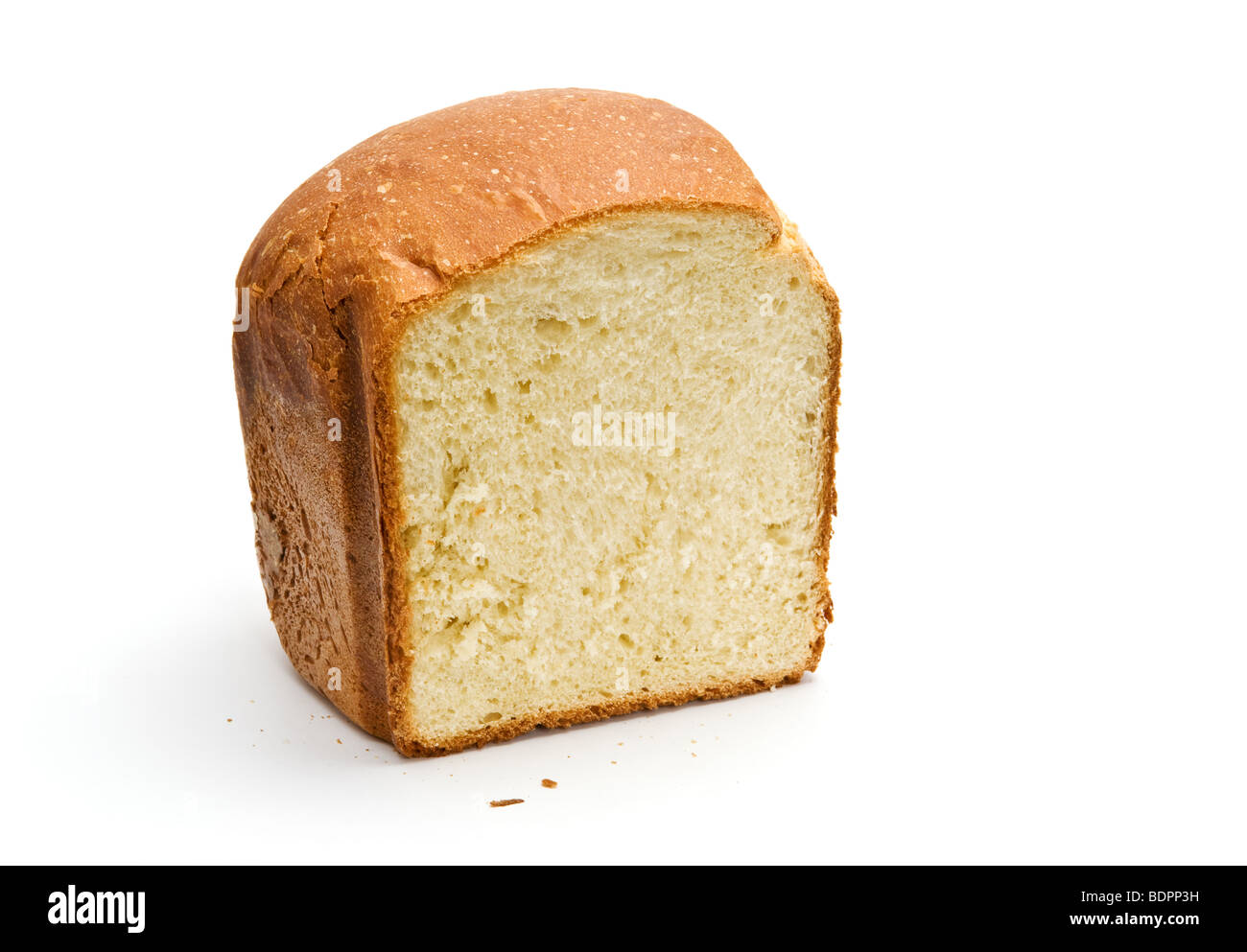 Filone di pane isolato su bianco Foto Stock