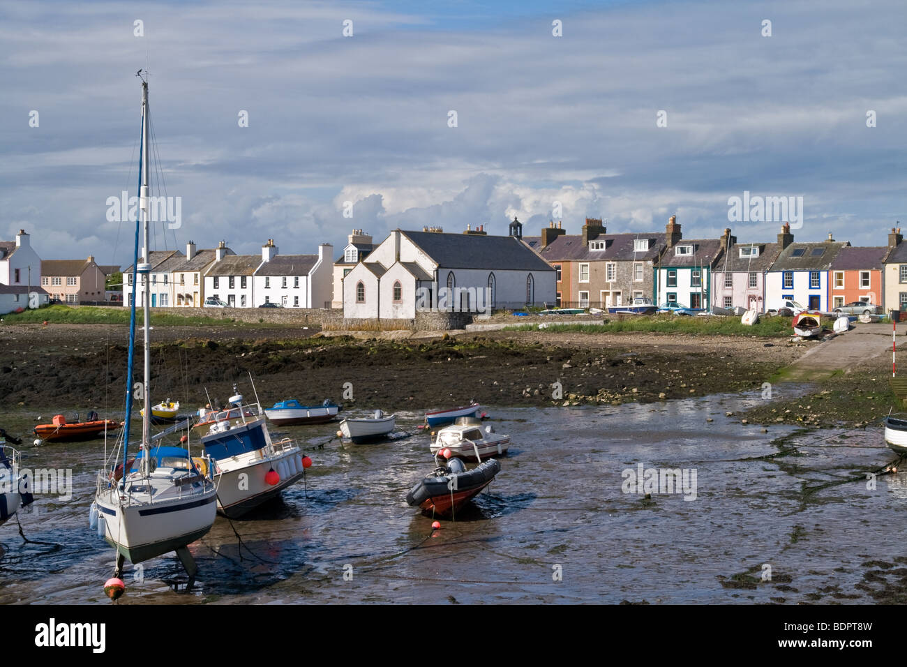 Isola di Whithorn Harbour, il Machars, Dumfries and Galloway, Scozia Foto Stock