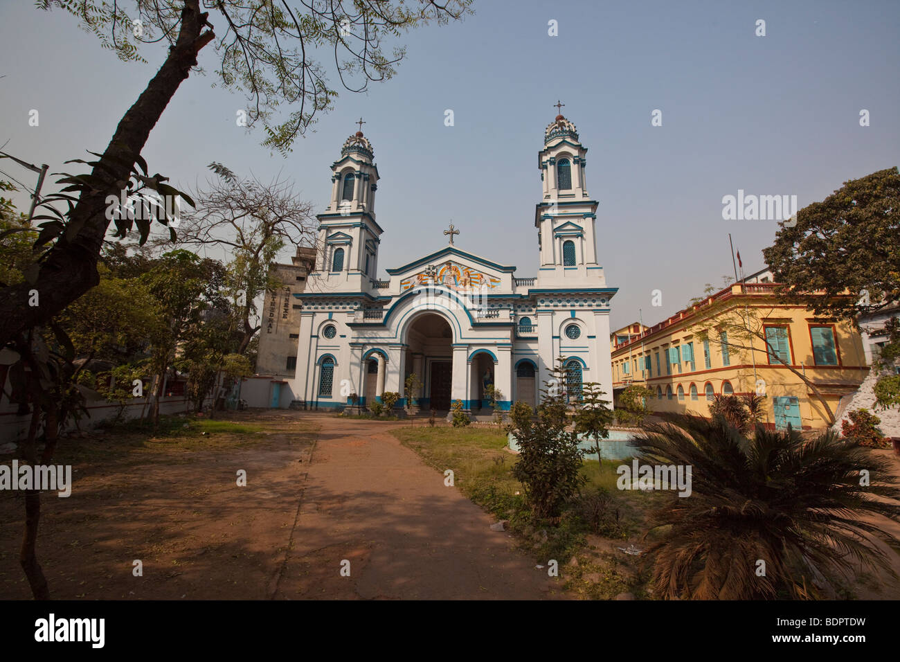 Chiesa portoghese a Calcutta India Foto Stock
