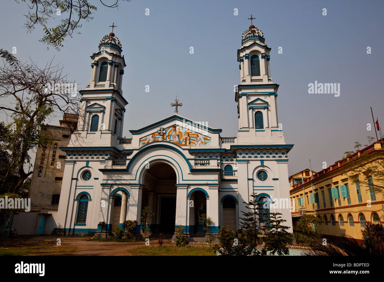 Chiesa portoghese a Calcutta India Foto Stock