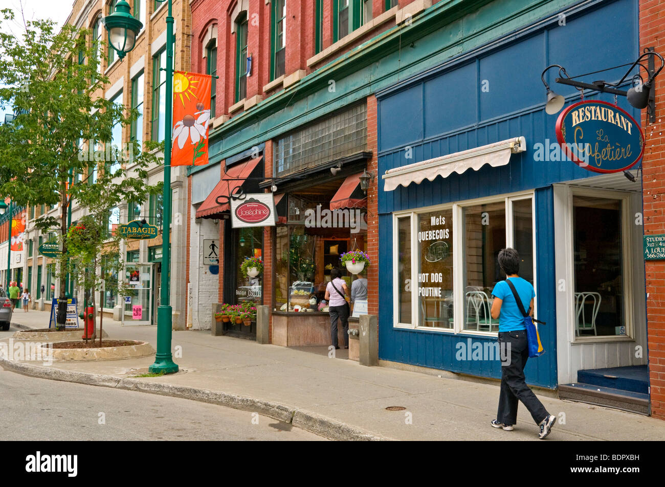 Wellington street area storica città di Sherbrooke Eastern Townships Québec Canada Foto Stock