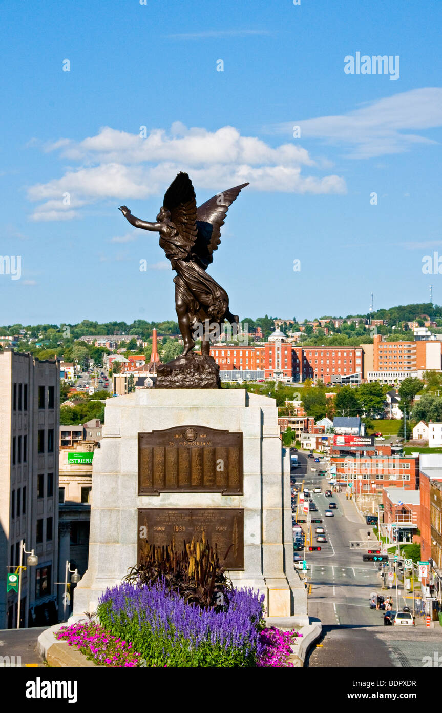 Vista della città di Sherbrooke Eastern Townships Québec Canada Foto Stock