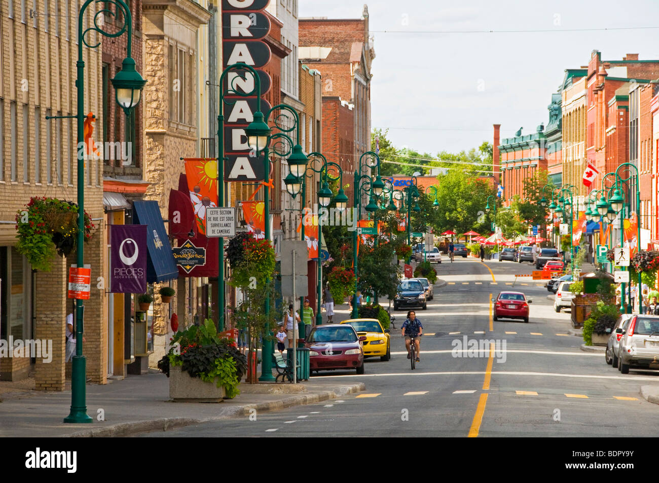 Wellington street area storica città di Sherbrooke Eastern Townships Québec Canada Foto Stock