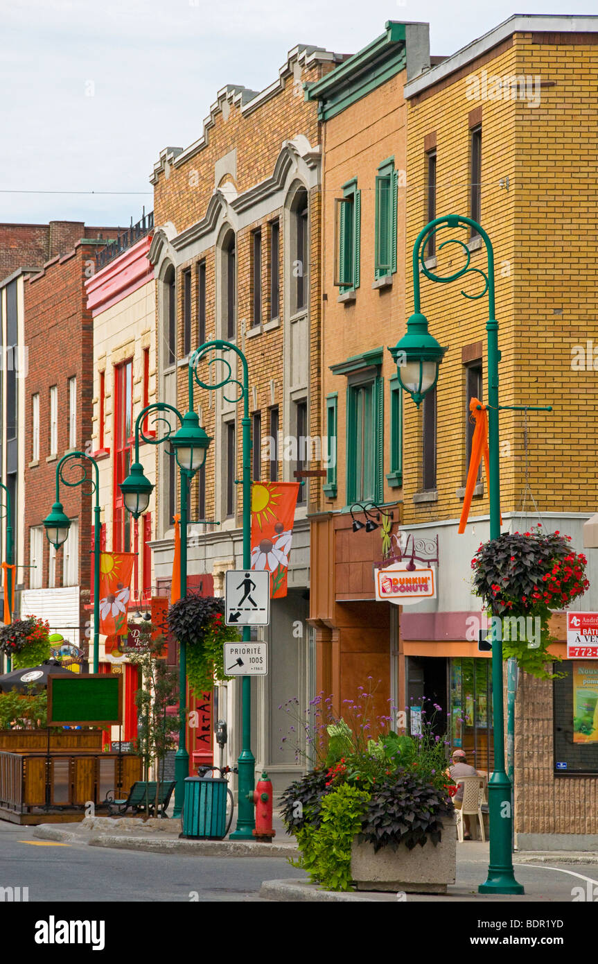 Wellington street area storica città di Sherbrooke Eastern Townships Québec Canada Foto Stock