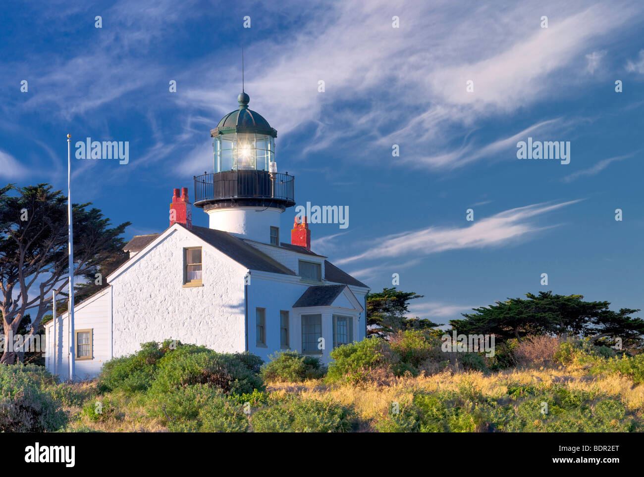 Point Pinos Lighthouse. Pacific Grove, California Foto Stock