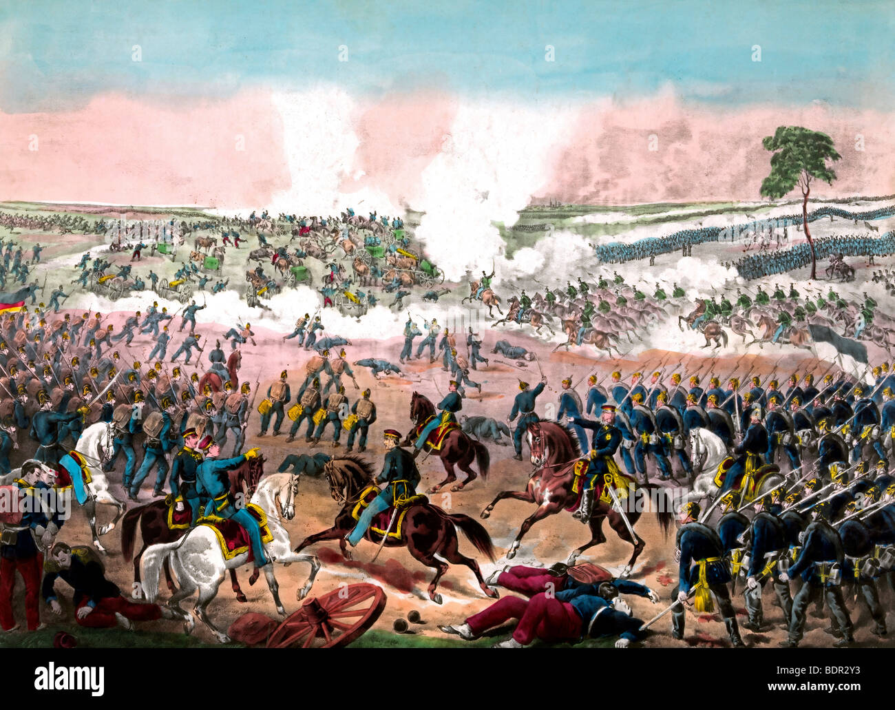 La battaglia di Weissenburg durante la guerra franco-prussiana - 4 Agosto 1870 Foto Stock