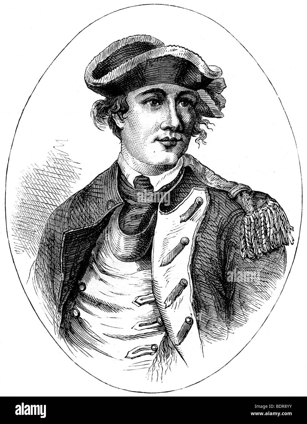 Benedict Arnold, generale della guerra rivoluzionaria americana, (c1880). Artista: sconosciuto Foto Stock