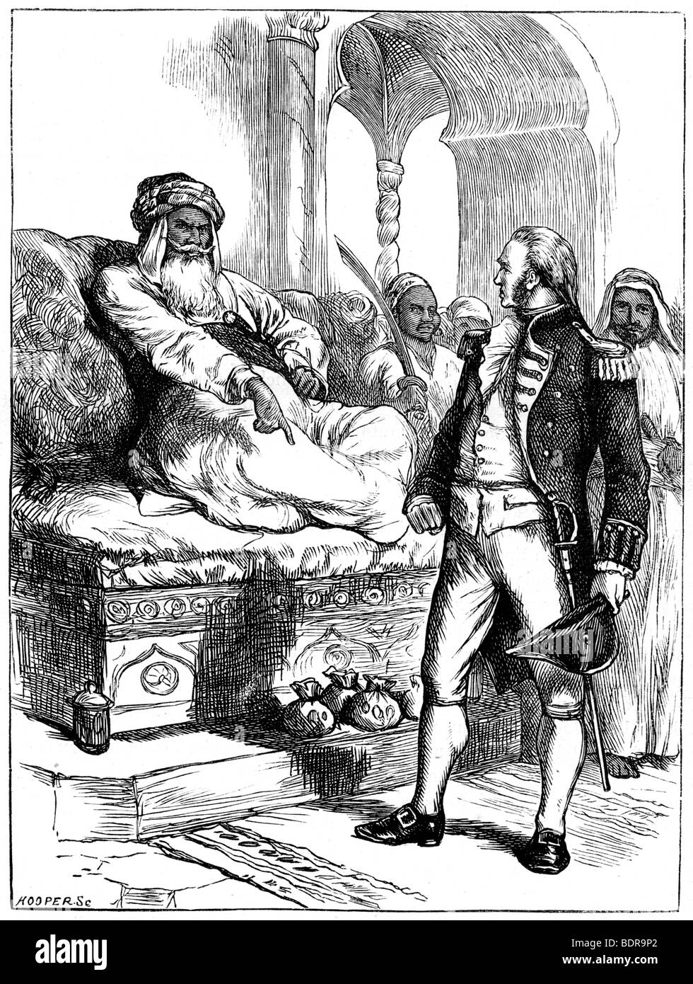 Capitano Bainbridge e il Dey di Algeri, 1800 (c1880) Artista: Hooper Foto Stock