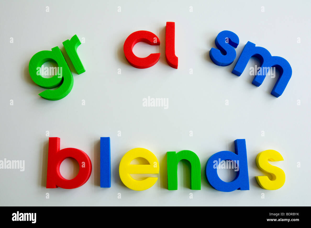 Miscele - due lettere combinate insieme per formare un suono o un "blend". Un'idea utile sapere circa, quando l'insegnamento della lettura. Foto Stock