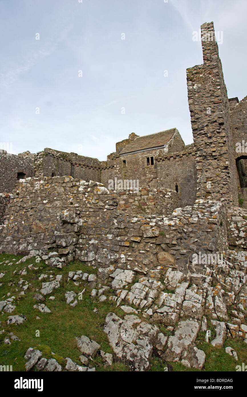 Il castello di Weobley sulla Penisola di Gower nel Galles del Sud Foto Stock