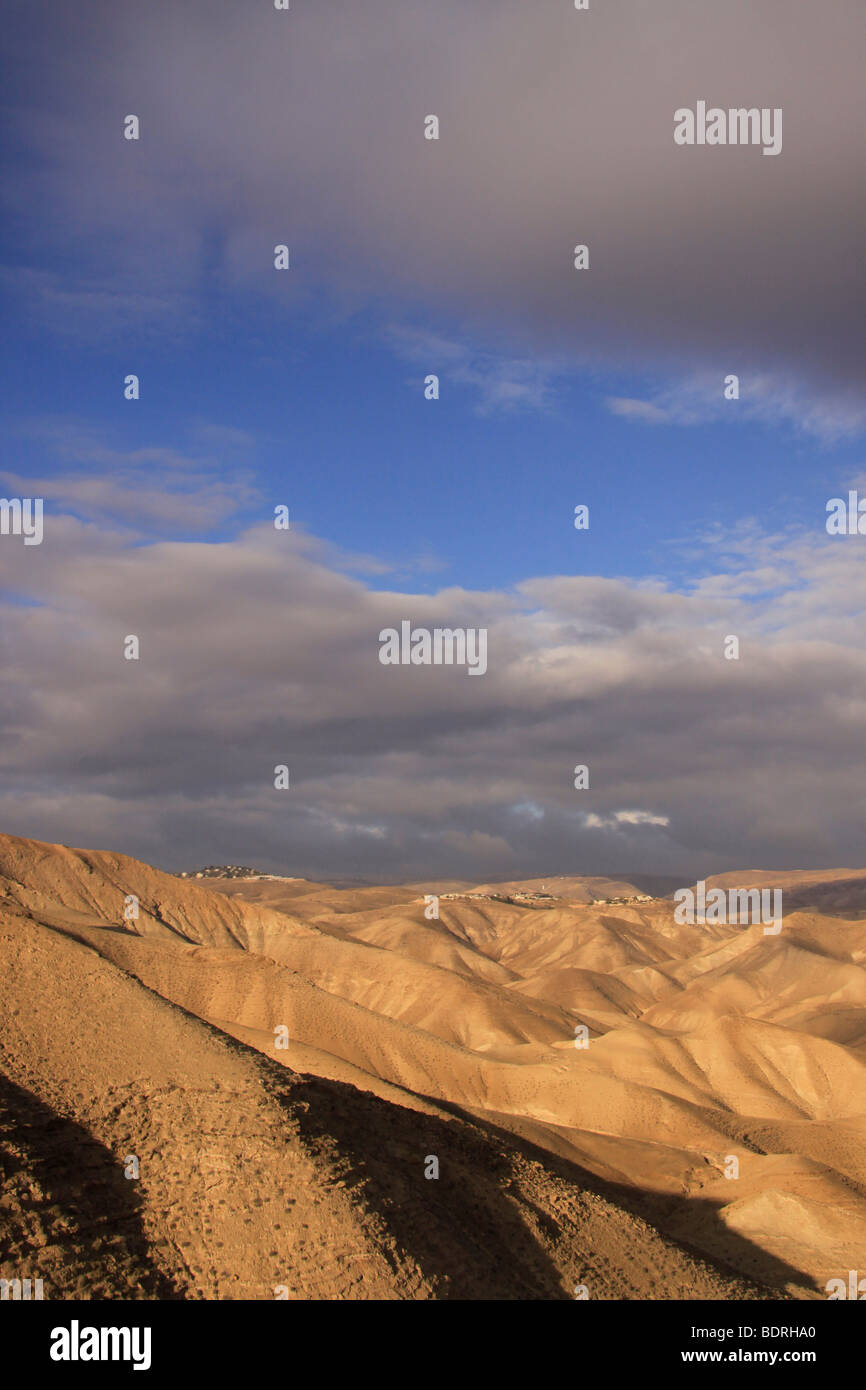 Una vista del deserto della Giudea Foto Stock