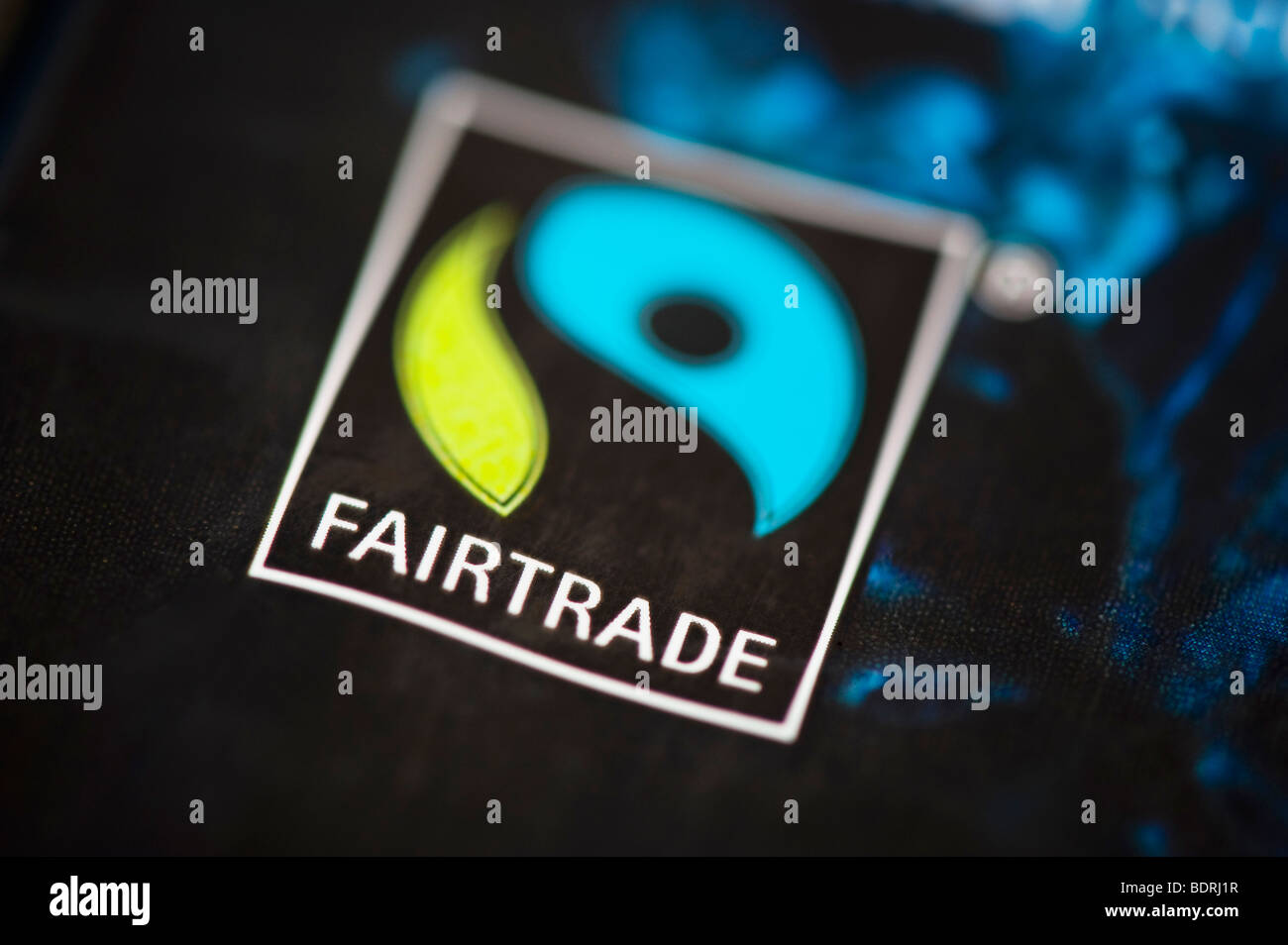 Fairtrade alimentare etichettatura di pacchetto Foto Stock