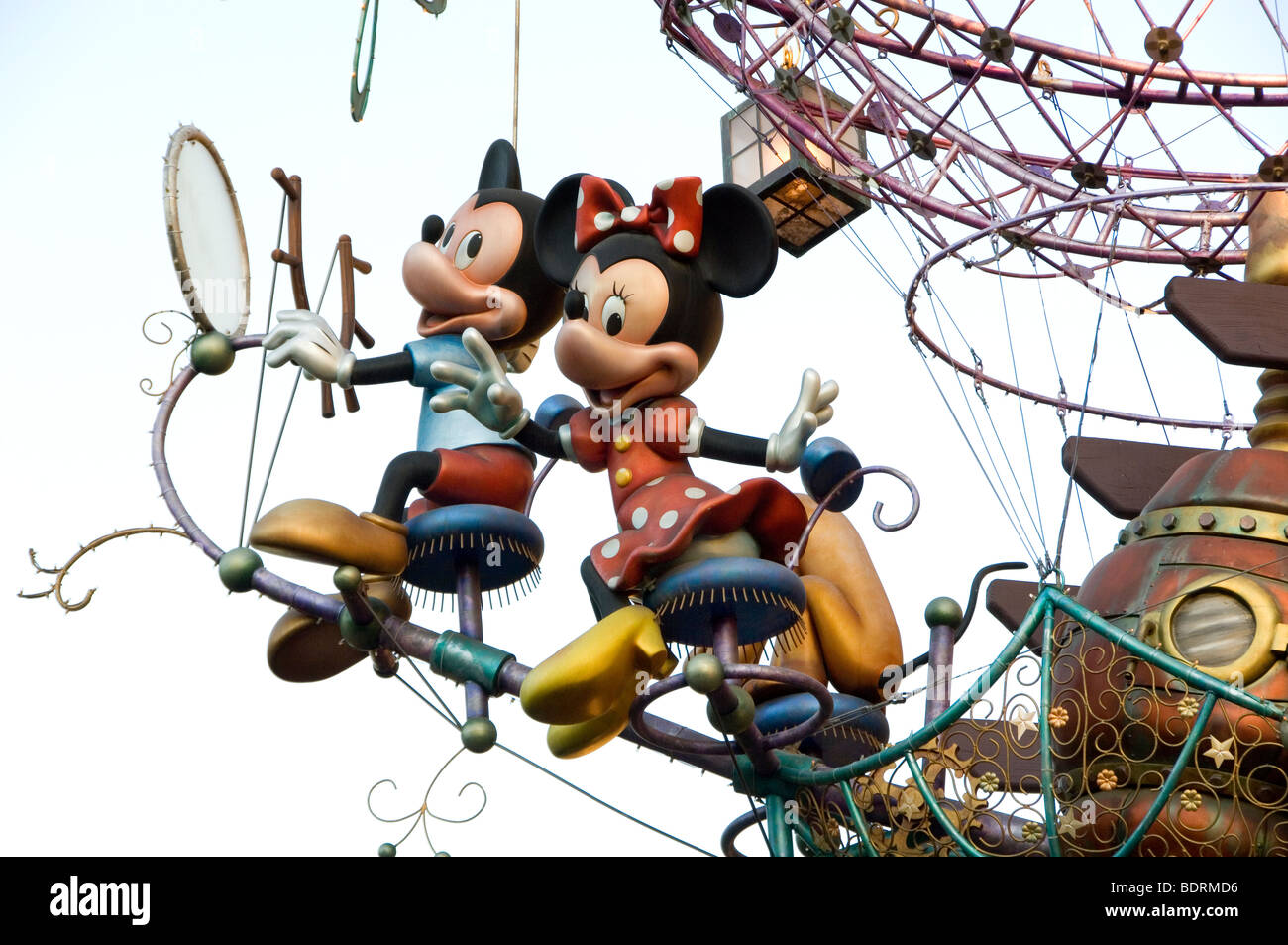 Mickey e Minnie mouse al Downtown Disney di Anaheim, California Foto Stock