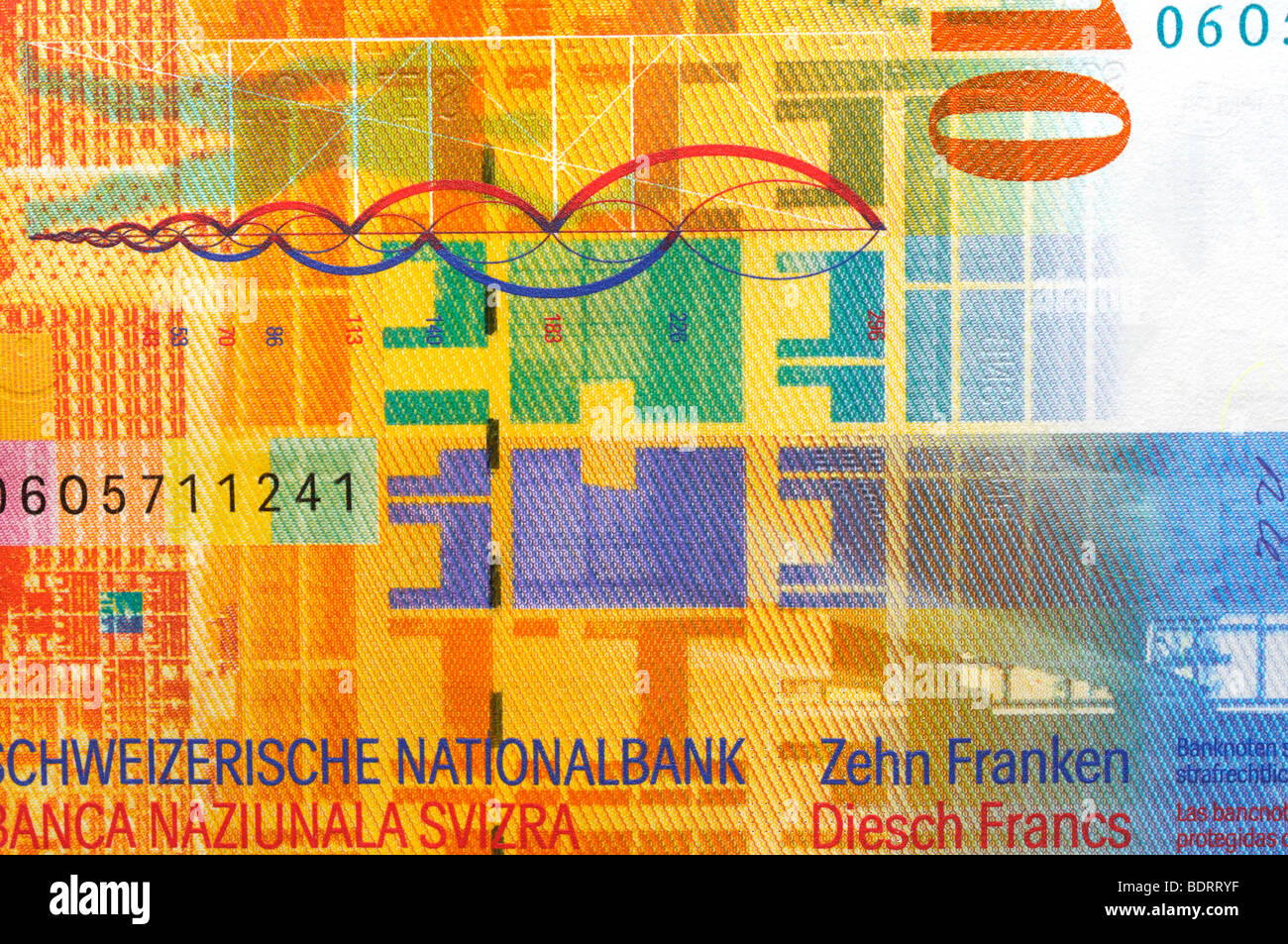 La Svizzera 10 Dieci Franc Bank nota. Foto Stock