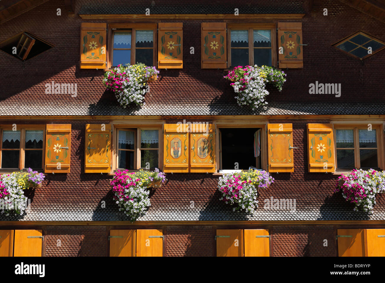 Bregenzerwald Casa in Schoppernau, Foresta di Bregenz, Bregenzerwald, Vorarlberg, Austria, Europa Foto Stock