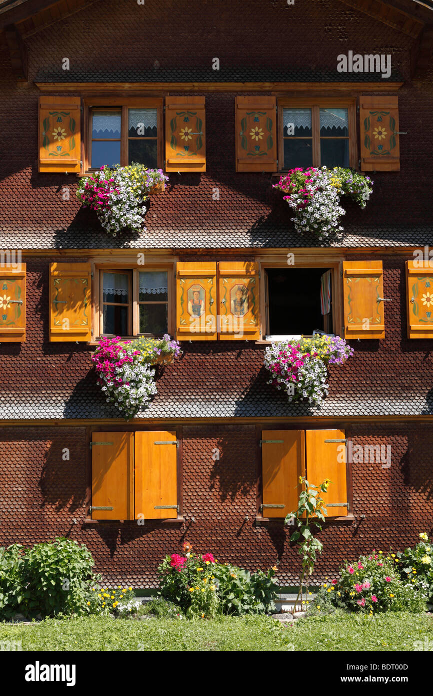 Bregenzerwald Casa in Schoppernau, Foresta di Bregenz, Bregenzerwald, Vorarlberg, Austria, Europa Foto Stock