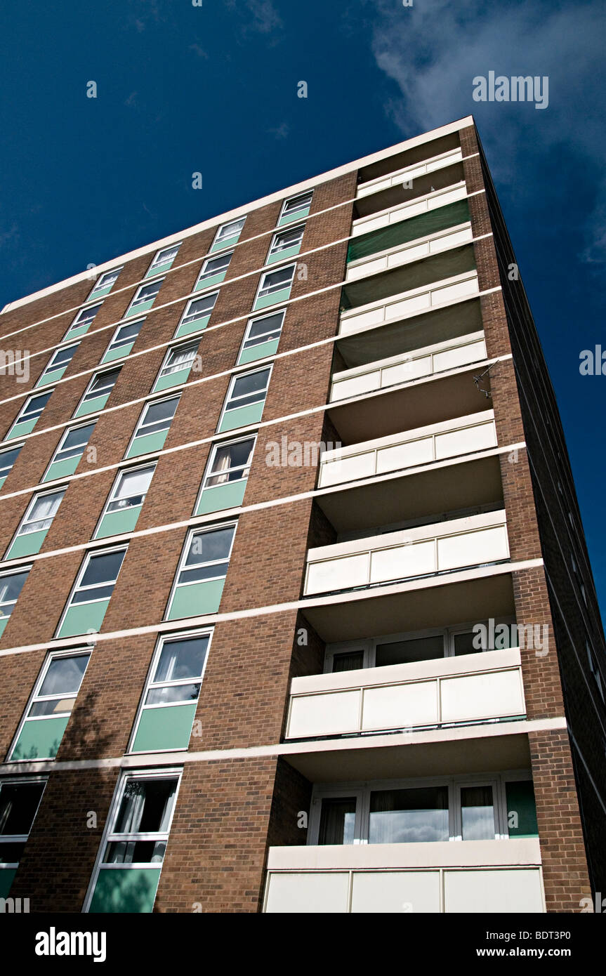 Consiglio di Wolverhampton flat alto edificio e edilizia sociale Foto Stock