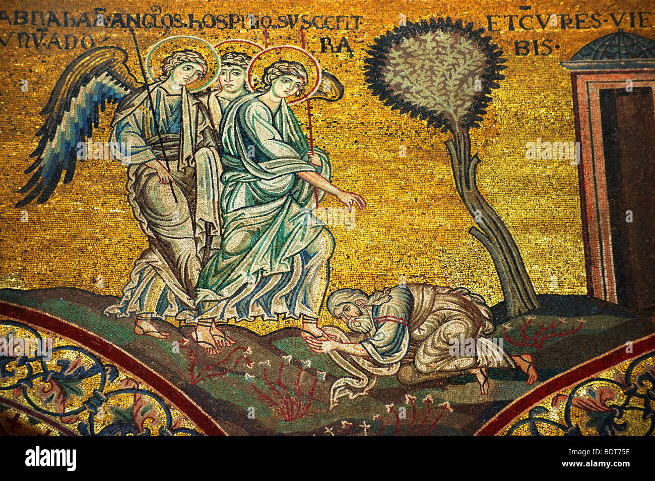 Mosaici bizantini nella Cattedrale di Monreale - Palermo - Sicilia Foto Stock