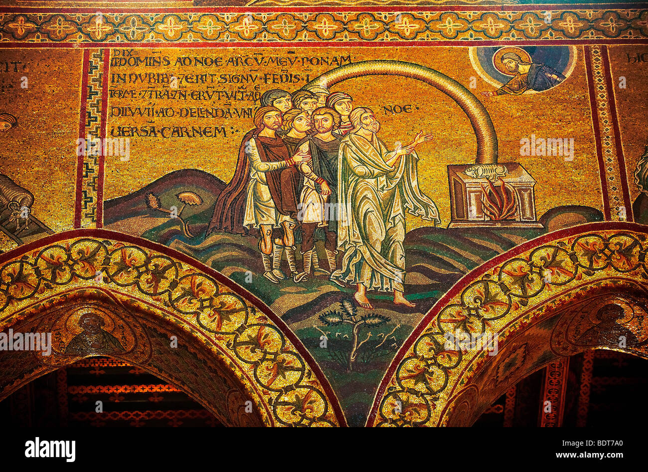 Mosaici bizantini nella Cattedrale di Monreale - Palermo - Sicilia Foto Stock