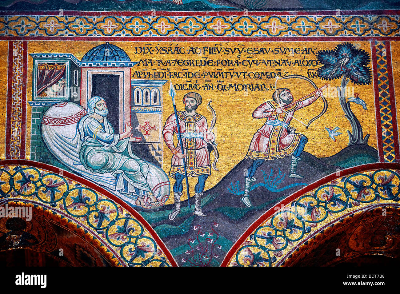Mosaici bizantini nella Cattedrale di Monreale - Palermo - Sicilia Foto Stock
