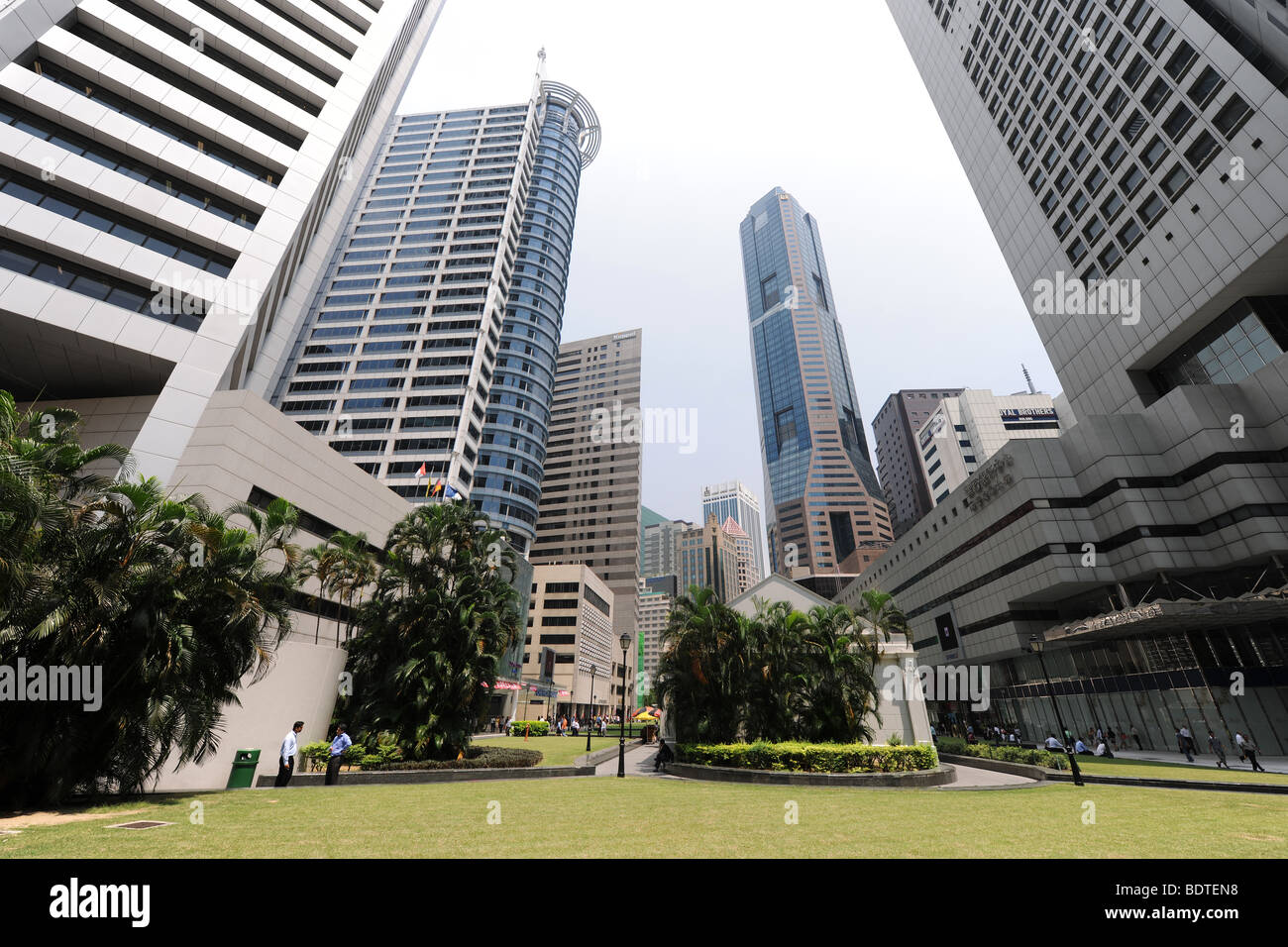Raffles Place, Singapore Foto Stock