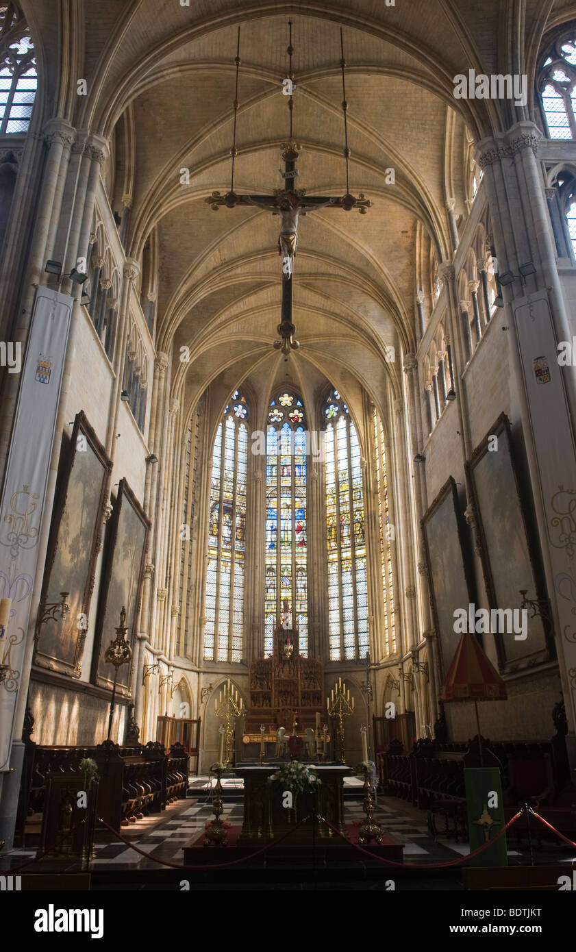 Onze-Lieve-Vrouwe Basilica, coro, Tongeren, Belgio Foto Stock