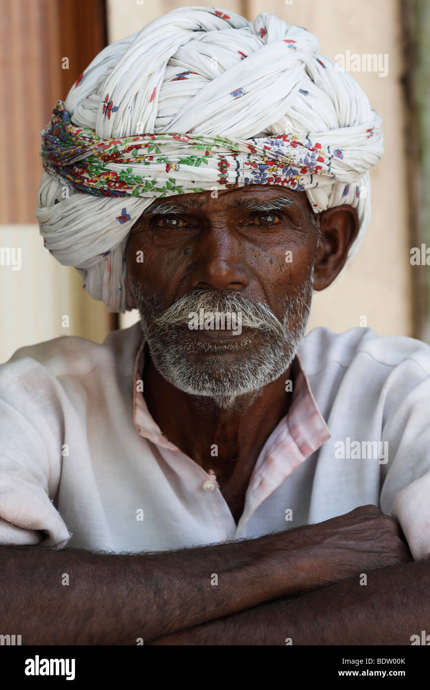 Rajasthanis nel Rajasthan, indien, India Foto Stock