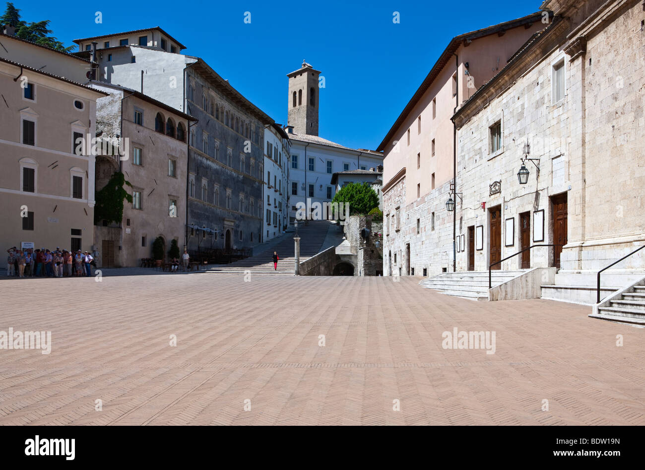 L'Italia,Umbria,Spoleto,Piazza del Duomo Foto Stock