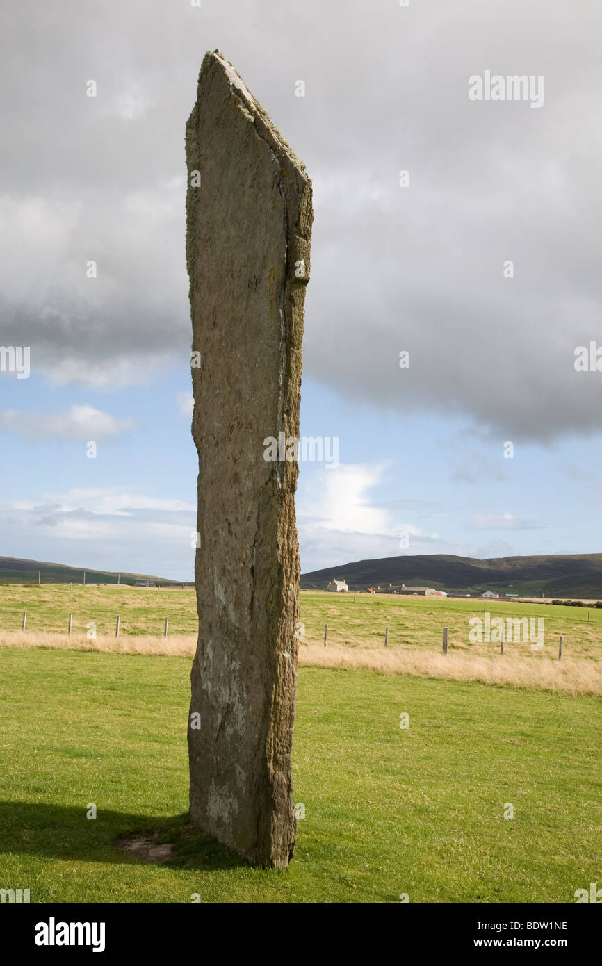 Pietre permanente di stenness, neolitica cuore delle Orcadi, Orkney Islands, SCOZIA Foto Stock