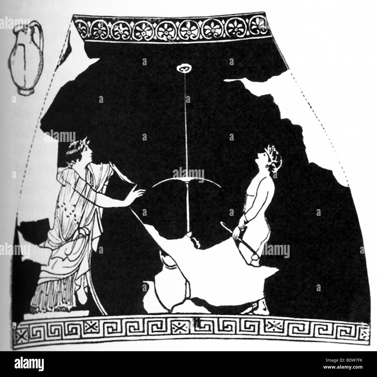 Cottabus era il nome di un famoso gioco giocato a etrusca e greca simposi (acqua potabile parti) in v e del IV secolo A.C. Foto Stock