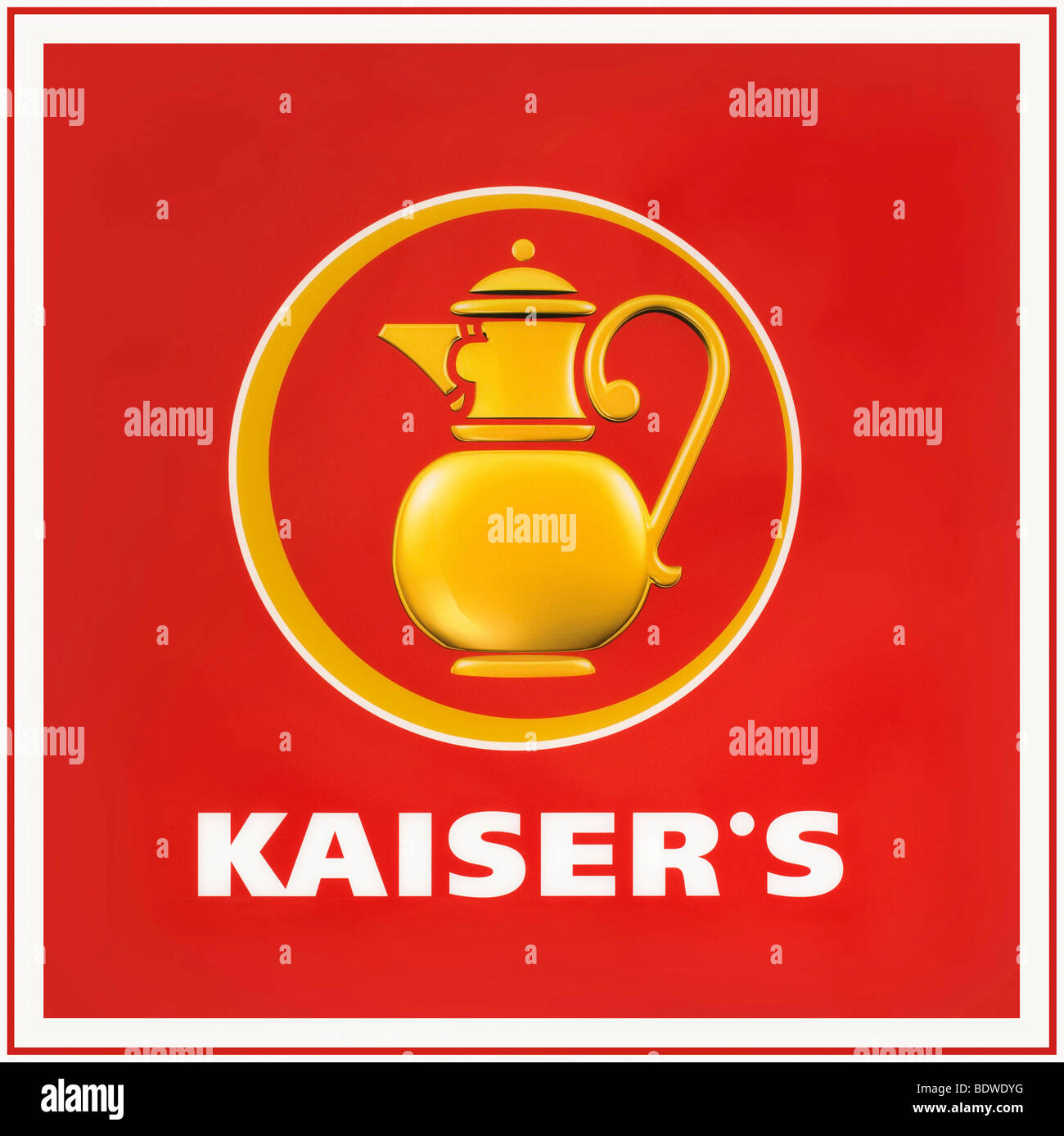 Kaiser logo, Kaiser La Tengelmann AG, retail market alimentare Foto Stock