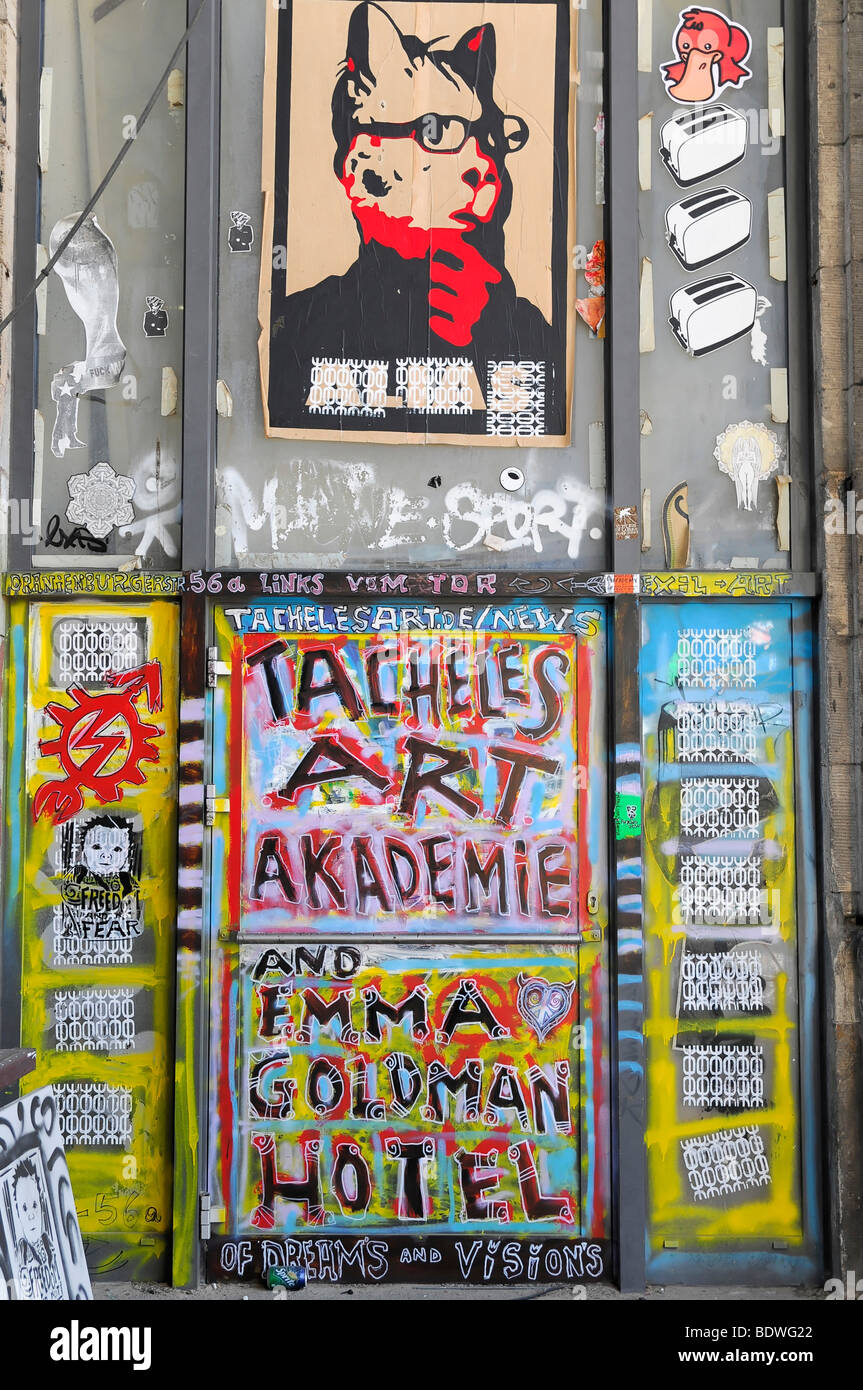 Graffiti, Tacheles, la capitale federale, Berlino, Germania, Europa Foto Stock