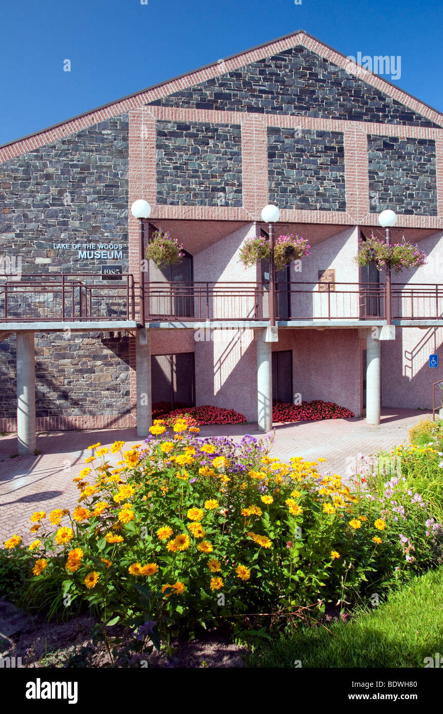 Il lago di il Museo del Bosco in Kenora, Ontario, Canada Foto Stock