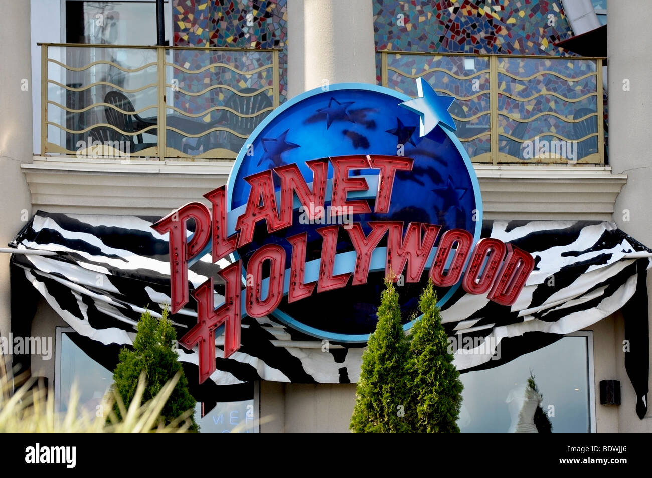 Al ristorante Planet Hollywood - Niagara Falls, Ontario, Canada Foto Stock