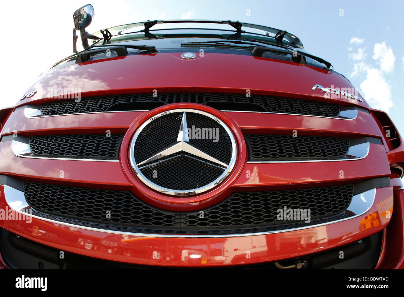 Autocarro Mercedes Actros, griglia del radiatore Foto Stock