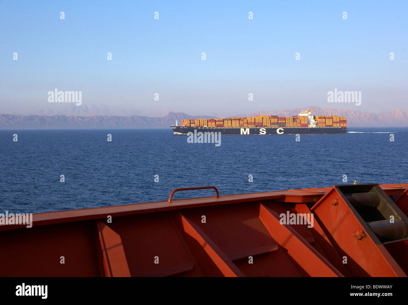 Nave porta-container Foto Stock