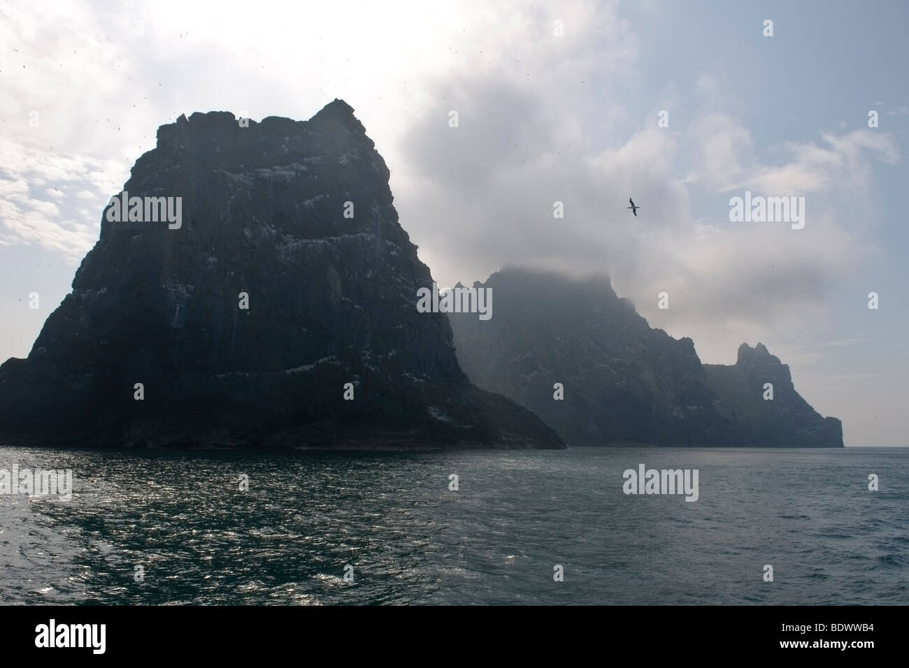 Isole di Stac un Armin e Boreray in Saint Kilda arcipelago, Scozia. Foto Stock